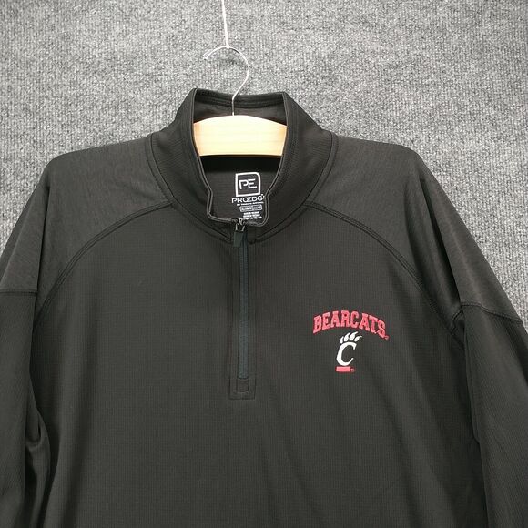 Pro Edge by Knights Apparel Men's Cincinnati Bearcats 1/4 Zip Pullover Black XL - Picture 3 of 13